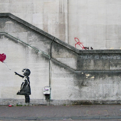 Banksy - mural - Dziewczynka z Balonem