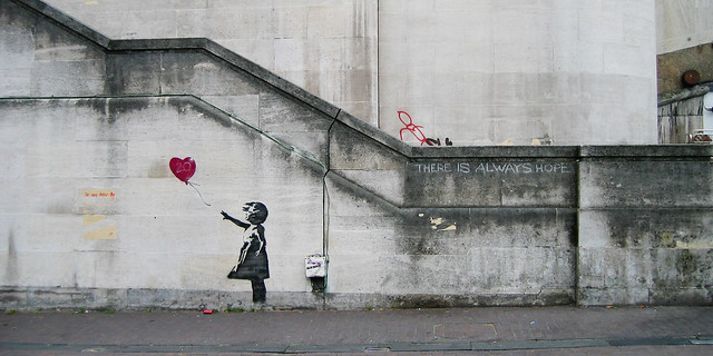 Banksy - mural - Dziewczynka z Balonem