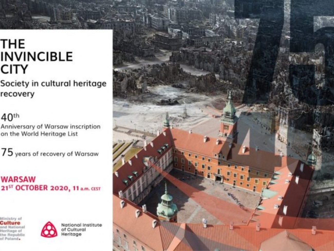 webinarium na 40 lecie wpisu warszawy na UNESCO - the invincible city - program
