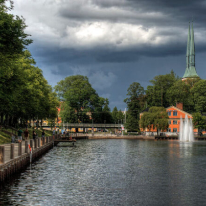 Miasto Växjö w Szwecji.