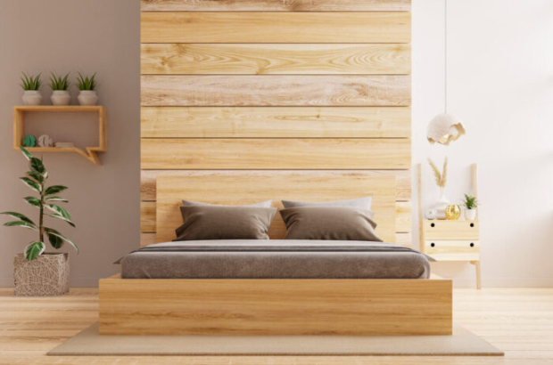 sypialnia meble i łóżko drewniane