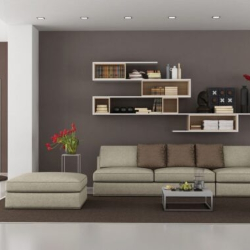 przedpokój z drzwiami i salon