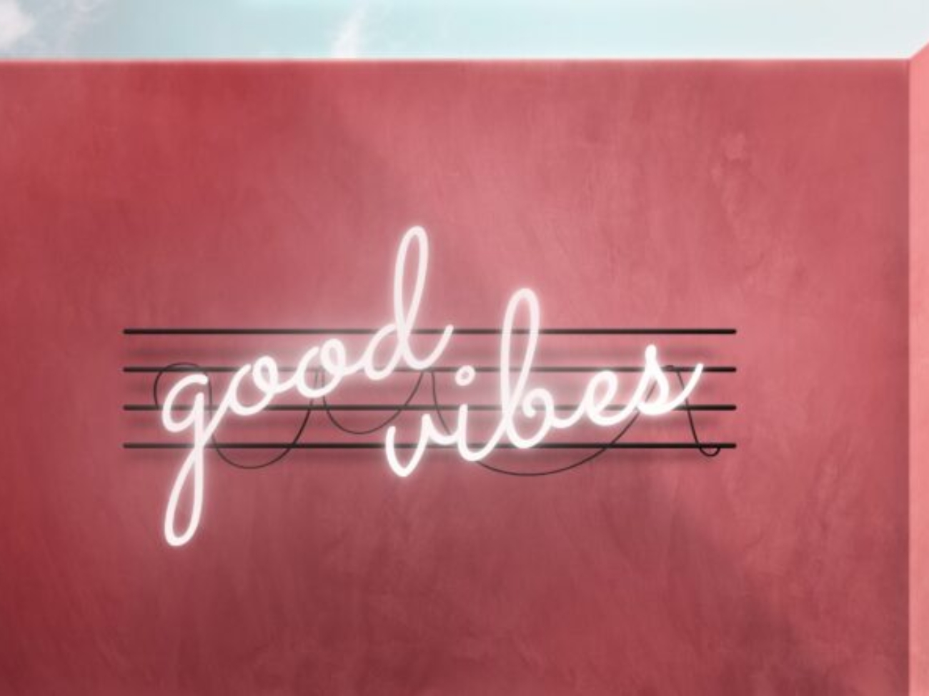 neon w biurze, w przestrzeni publicznej